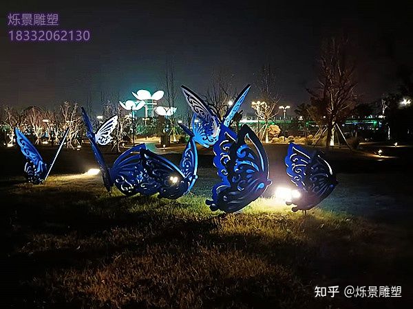 蝴蝶雕塑图片，蝴蝶雕塑加工，不锈钢蝴蝶雕塑图片