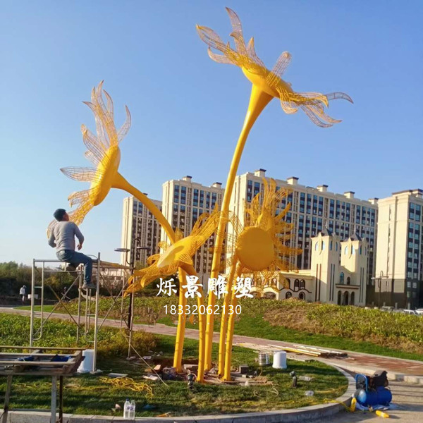 玻璃钢向日葵，太阳花雕塑