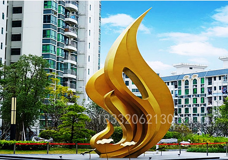 7米不锈钢抽象凤凰雕塑