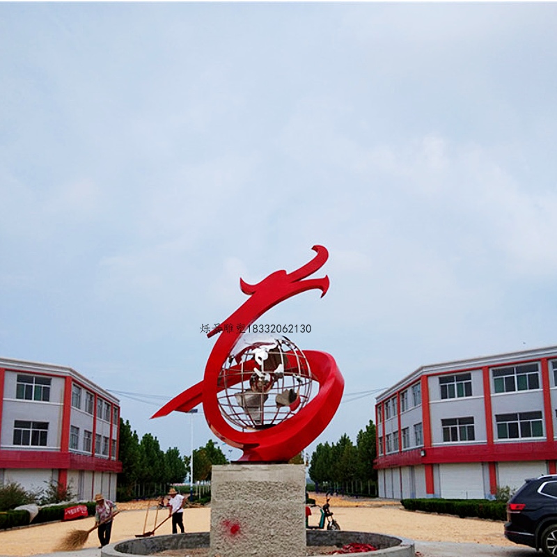 不锈钢龙雕塑，校园不锈钢雕塑价格