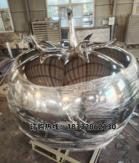 西红柿镜面不锈钢雕塑